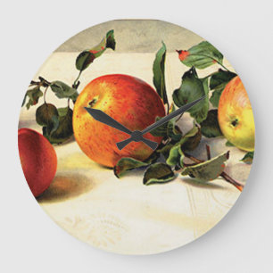 Luscious Apples Large Clock