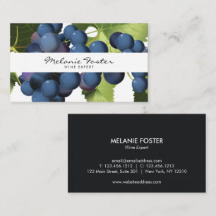 Luscious Grapes Winery Vineyard Business Card