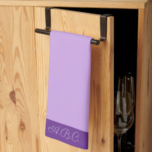 Luscious Lavender Monogram Kitchen Towel
