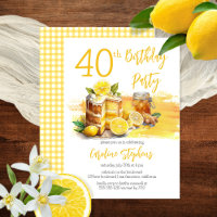 Luscious Lemon Cake Ginger Tea 40th Birthday Party