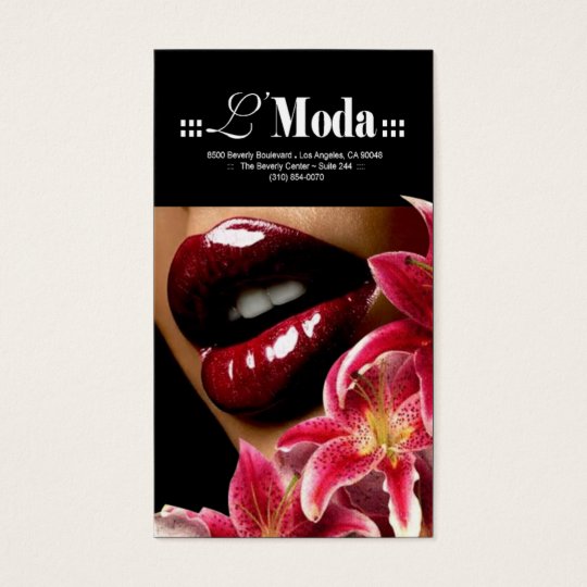 Luscious Lips Beauty Salon & Day Spa Business Card