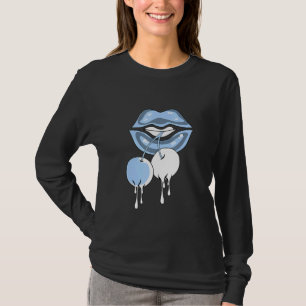Luscious Lips Dripping Sneaker Match 4 University T-Shirt