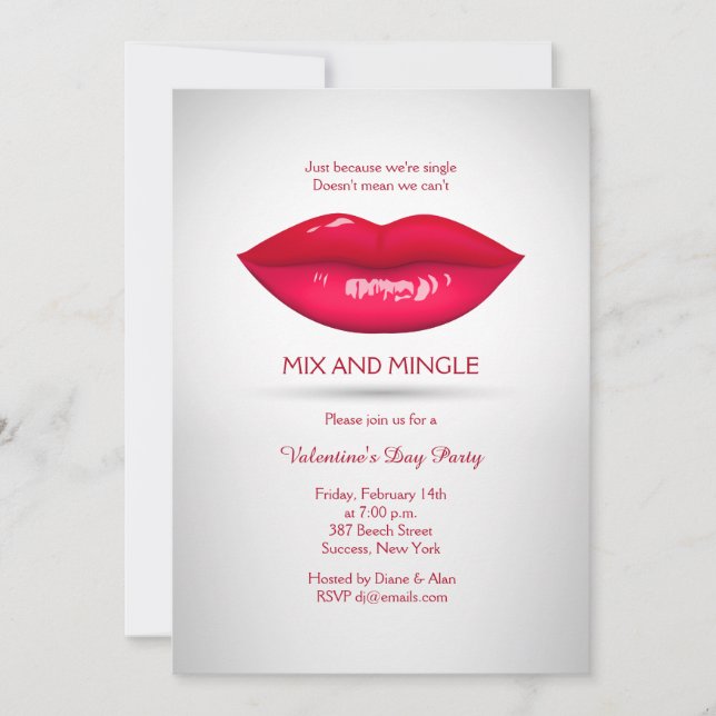 Luscious Lips Invitation (Front)