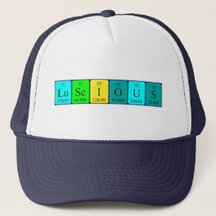 Luscious periodic table word hat