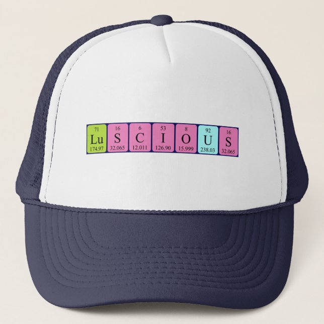 Luscious periodic table word hat (Front)