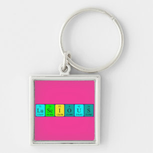 Luscious periodic table word keyring