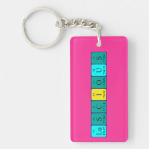Luscious periodic table word keyring