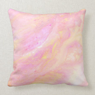 *~* Luscious Pink  Marble Abstract Iridescent Throw Pillow