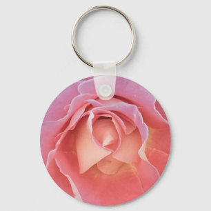 Luscious Pink Rose Keychain