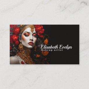 Luscious Red & Gold: A Woman's Charm gy656 Business Card