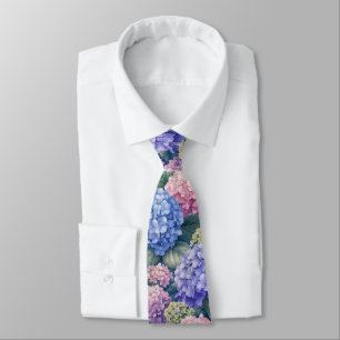 Lush Blooming Hydrangea Gardens Tie