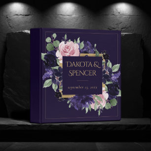 Lush Blossom   Dark Purple and Pink Wreath Album Binder