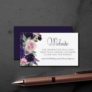 Lush Blossoms   Pink and Purple Floral Website Enclosure Card
