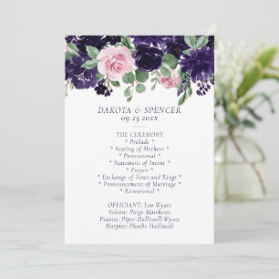 Lush Blossoms   Purple and Pink Rose Garland Program