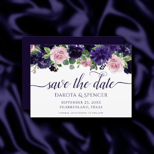Lush Blossoms Purple and Pink Rose Garland Save The Date