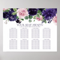 Lush Blossoms | Purple Pink 10 Top Seating Chart
