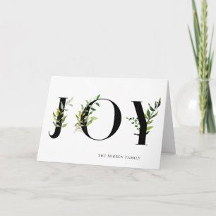 Lush Botanical Joy Folded Photo Holiday Card