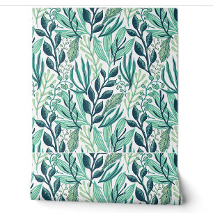 Lush Botanical summer green leaves Wallpaper