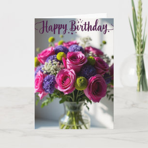 Lush Bouquet Birthday Card