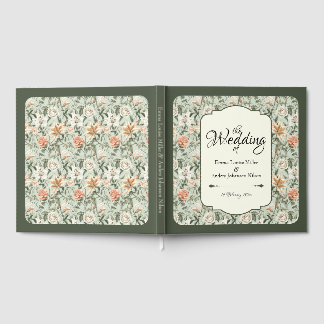 Lush Cottagecore Tiger Lilies & Roses, Guest Book