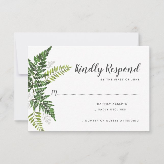 Lush Fern Wedding Suite Response (Front)