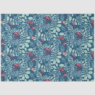 Lush Flamingo Jungle Pattern Tissue Paper