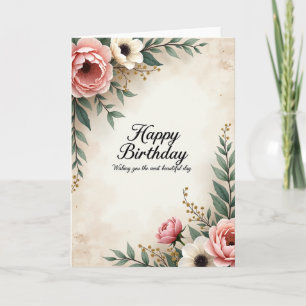 Lush Floral Birthday Card