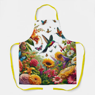Lush Garden Blooms Apron