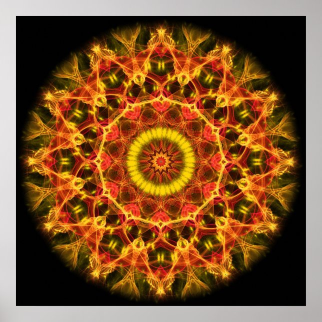 Lush Glow  kaleidoscope Poster (Front)