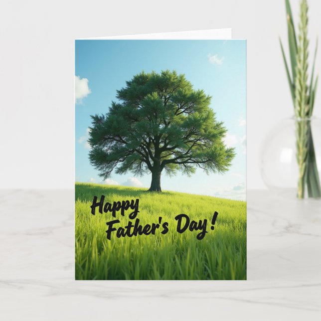 Lush Grass Fathers Day Art Card (Front)