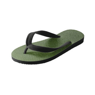Lush Green Artificial Grass Nature Design | Fresh Kid's Flip Flops
