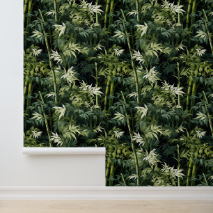 Lush Green Bamboo Leaves Forest Peel And Stick  Wallpaper