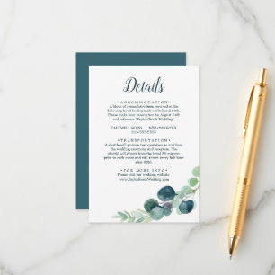 Lush Green & Eucalyptus Détails Carte de boîtier