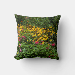 Lush Green Garden Throw Pillow