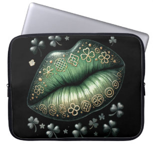 LUSH GREEN IRISH CELTIC LIPS LAPTOP SLEEVE