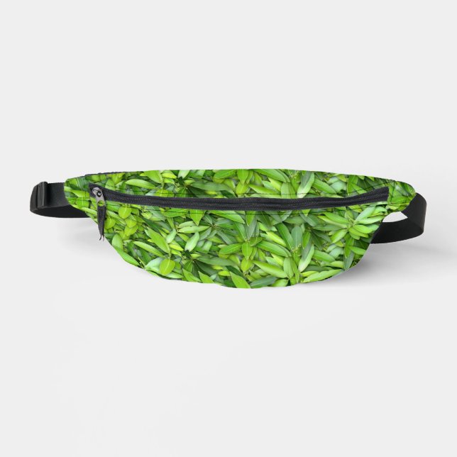 Lush Green Leaves Pattern – Nature Botanical  Fanny Pack (Front)