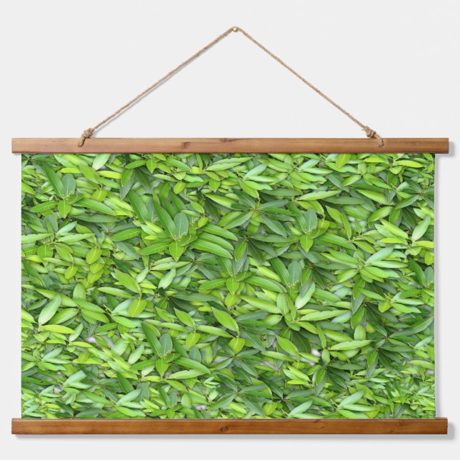 Lush Green Leaves Pattern – Nature Botanical  Hanging Tapestry (Front)