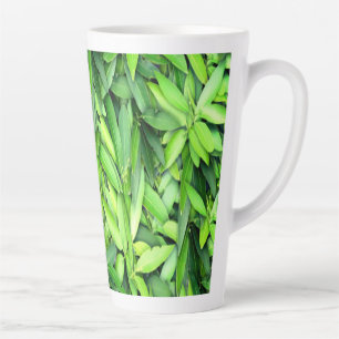 Lush Green Leaves Pattern – Nature Botanical Latte Mug