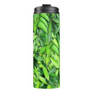 Lush Green Leaves Pattern – Nature Botanical Thermal Tumbler