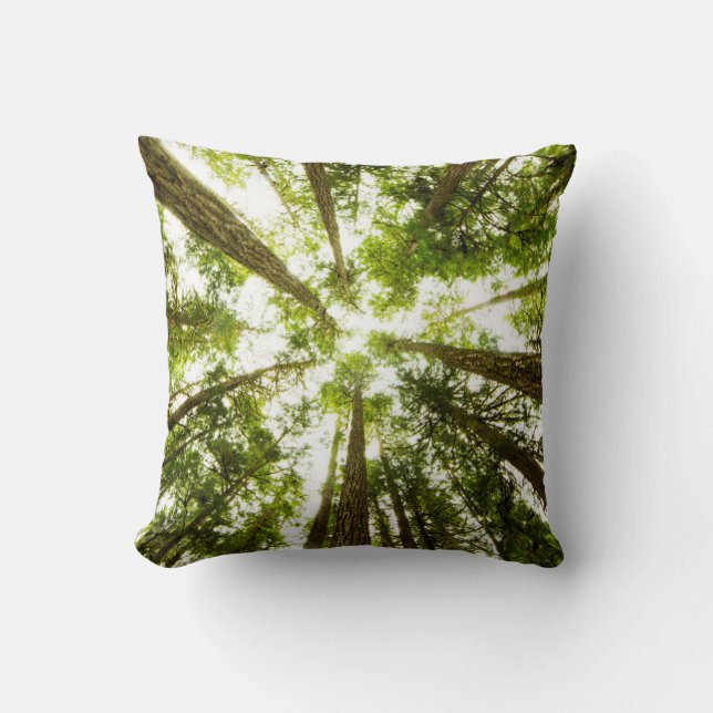 Lush Green Rain Forest Throw Pillow (Front)