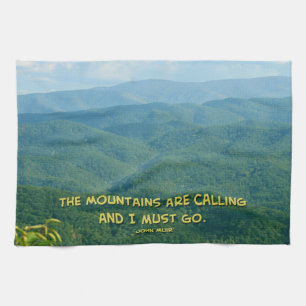 Lush Green Smoky Mtns /Mtns Calling! Kitchen Towel
