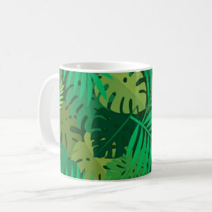 Lush Green Tropical Jungle Foliage Coffee Mug