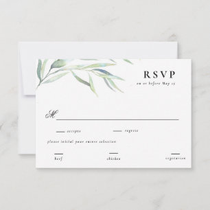 Lush Greenery Wedding RSVP Reply