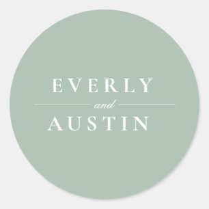 Lush Greenery Wedding Sticker