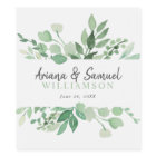 Lush Greenery Wedding Wine Label