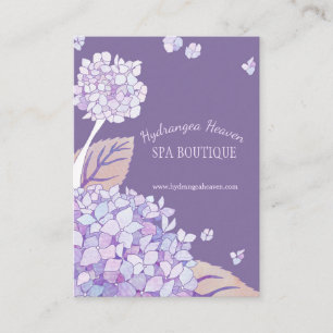 Lush Hydrangeas Spa Appointment Card