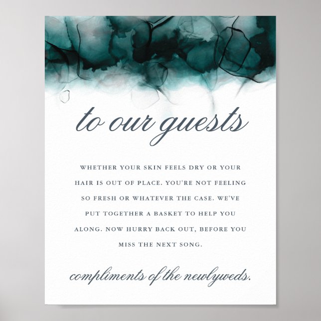 Lush Ink toiletries wedding sign (Front)
