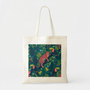 Lush Jungle Animal Pattern Tote Bag
