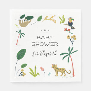 Lush Jungle Baby Shower Napkin