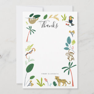 Lush Jungle Thank You Cards